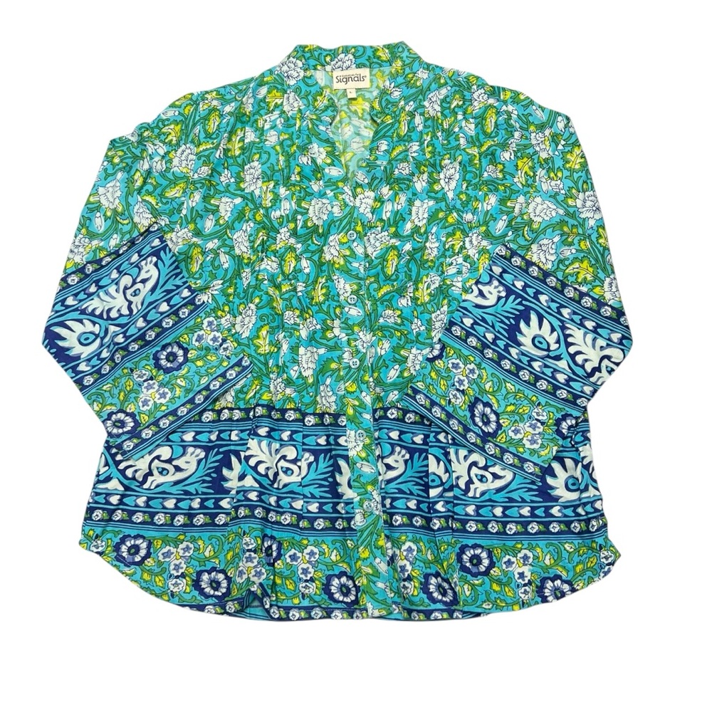 Signals NEW Teal Women’s 2piece Pajama Pant Set SZ L - Picture 2 of 12